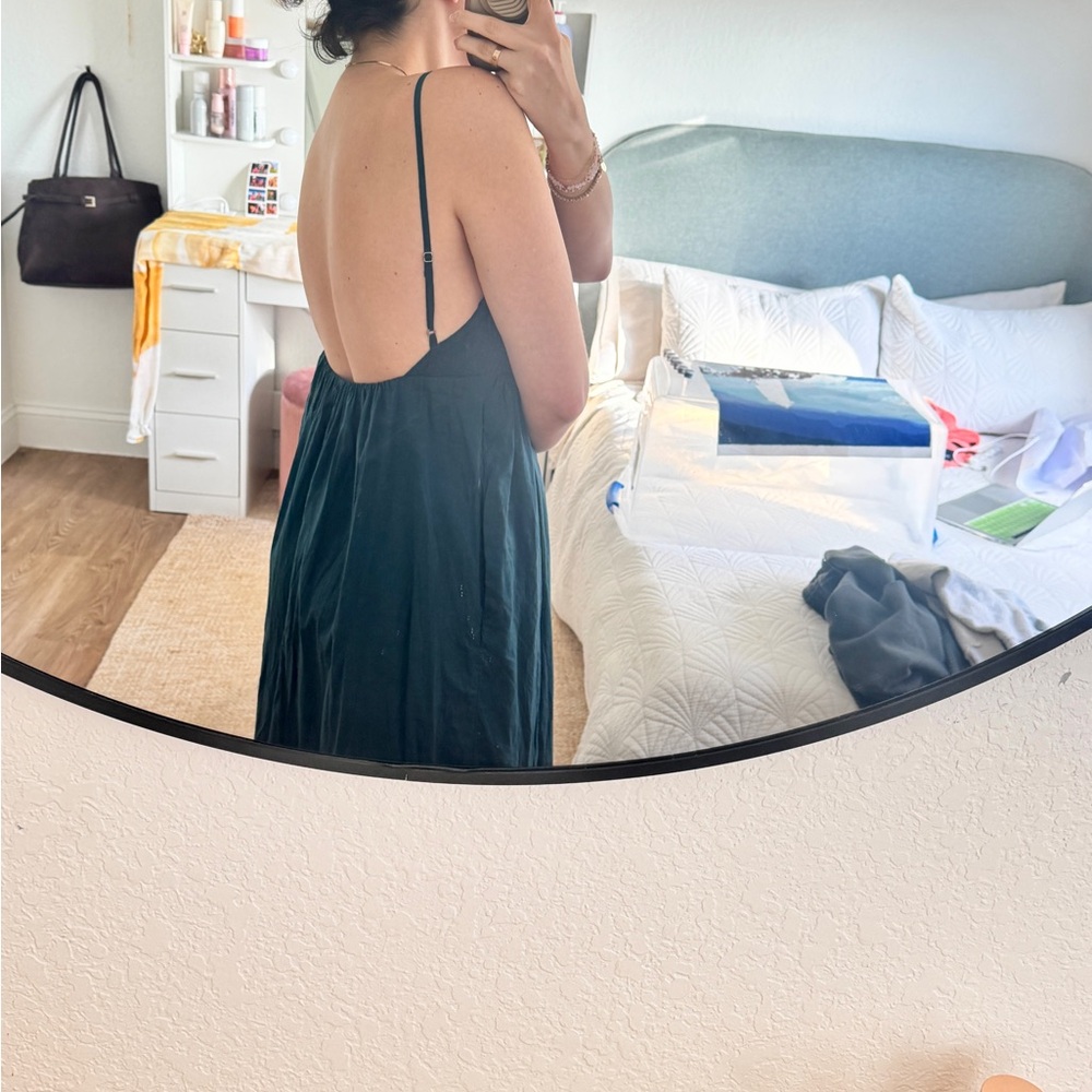 Abercrombie Low Back Teal Maxi Dress- Size Small - Picture 2 of 14